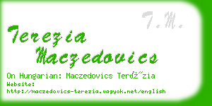 terezia maczedovics business card